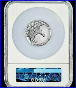 2019 2.5 oz Silver Medal High Relief American Liberty NGC SP70 ER with Box & COA