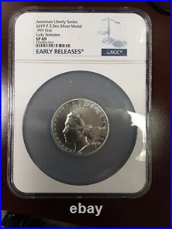 2019-P American Liberty Series 2.5oz Silver Medal NGC SP69 Early Releases