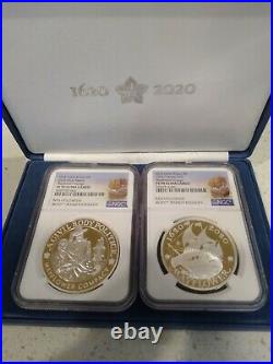 2020 400th Anniversary Mayflower Voyage Proof Coin & Medal Set NGC PF70/PF70 UC