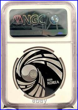 2020 Korea Taekwondo 1 Clay Proof 1 oz Silver Mint Medal NGC PF 69 UCAM