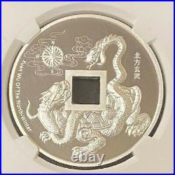 2021 China Xuan Wu Black Warrior 1 oz. 999 Silver Medal NGC PF70 UCAM