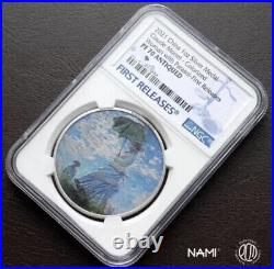 2021 Claude Monet Woman with A Parasol Silver Medal 1oz Madame Monet NGC PF70