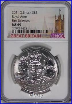 2021 Royal Arms Silver Coins Ngc Ms69 First Release