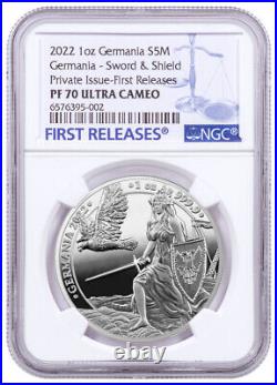 2022 Germania 1 oz Silver Proof Medal NGC PF70 FR OGP