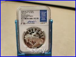 2022 P American Liberty Silver Medal Ngc Pf70 Ultra Cameo First Day Issue Read