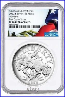2022-P Proof American Liberty 1 oz Silver Medal NGC PF70UC FDI American Liberty