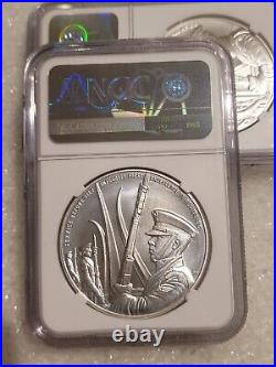 2022 U. S. Air Force 1 oz Silver Medal NGC MS70 Iwo Jima, FDI FIRST DAY OF ISSUE