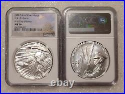2022 US Air Force 1 oz Silver Medal NGC MS70 Iwo Jima FDI #, FIRST DAY OF ISSUE