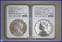 4-piece Set Of 2017 American Liberty Silver Medal Set All Ngc 69 Early Release