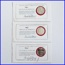 9 National Governors Conference NGC Proof Statehood Medals Sterling Silver. 925