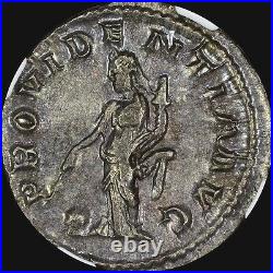 An Outstanding Ngc Ch Au Maximinus I Roman Empire Ar Denarius Providentia Toned