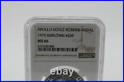 Apollo Soyuz 1975 Robbins Medallion (NGC Silver Medal) Not Flown in Space