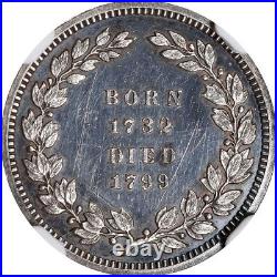 Ca. 1861 U. S. Mint Born and Died Medal by Paquet First Obv-Wreath Reverse MS61PL