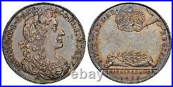 England James II. 1685 AR Coronation Medal. NGC MS64. Eimer 273 MI 605/5