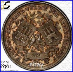 Finest Only At Ngc & Pcgs Ms63 1894 Hamburg Germany Farm Medal First Place Toned