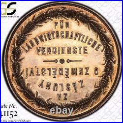 Finest & Only @ Ngc & Pcgs Sp62 1893 Bohemia Hauser-3978 Silver Ag Medal Toned