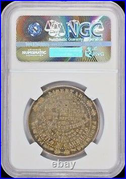 Finest & Only Pcgs & Ngc Ms63 1897 Peru National P. O. Silver Medal Toned Rare