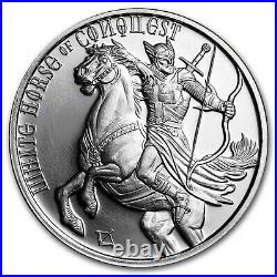 Four Horsemen Of Apocalypse White Horse Conquest Silver Medal NGC MS70 Antiqued