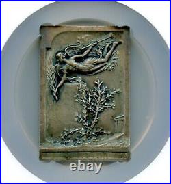 France 1900 Olympic Games Silvered Art Medal By Vannier 49mm X 70mm Ngc Au55