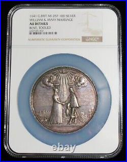 GB Charles I silver Marriage of Pr. Mary to William of Orange Medal 1641 AU NGC