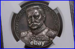 GERMANY Hindenburg Silver Medal (1914) East Prussia Liberation NGC MS63