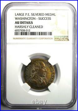 George Washington Success Large Silvered Medal Coin- Certified NGC AU Detail