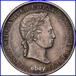 Italy Milan Ferdinand I Of Austria 1838 Silver Coronation Medal, Unc, Ngc Ms60