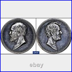 Julian PR-40 (c. 1882) Lincoln & Garfield Presidential medal / NGC MS-62 PL