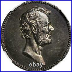 Julian PR-40 (c. 1882) Lincoln & Garfield Presidential medal / NGC MS-63