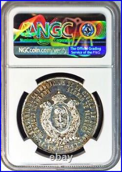 MEXICO 1963? PURE SILVER MEDAL? 400 ANNIVERSARY OF DURANGO? NGC MS-64? Scarc