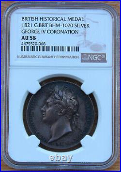 Medal, King George IV coronation 1821, NGC holder AU58