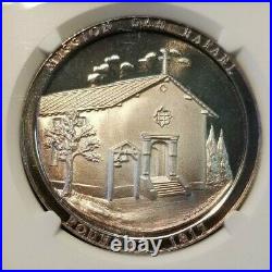 Medallic Art Co Ny Silver San Rafael California Mission #81 Ngc Ms 68 Dpl Top