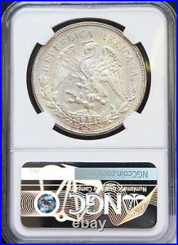 Mexico 1 Peso Cn 1902 J. Q. Culiacan, NGC MS62. KM# 409 Special NGC Label