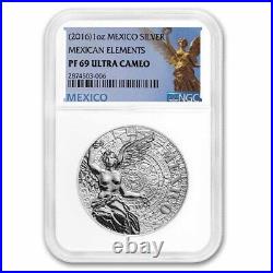 Mexico 1 oz Silver Medal Mexican Elements PF-69 NGC SKU#250982
