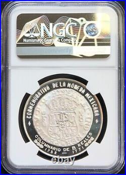 Mexico 1972 Mo SONUMEX 1732 Pillar 8R Silver Medal, NGC MS68. Special NGC label