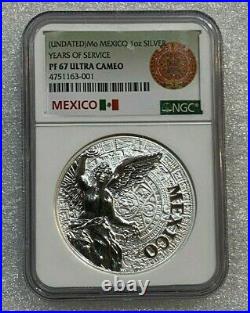 Mexico Silver Medal Mexico Years of Service NGC PF67 UCAM Rare Find