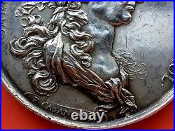 Ms61extremely Rare Silver Medal Proclamation Carlos III Pachuca (mexico)
