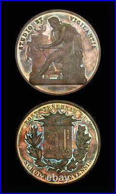 NGC 1850 (c.) MS64 Switzerland Geneva Silver Literature Prize Medal nice toning
