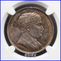 NGC-MS62 France 1809 Napoleon Antwerp Commerce Silver Medal