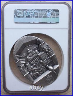 NGC MS70 2012 China Silver 550g Medal World Heritage Kaiping Diaolou Villages
