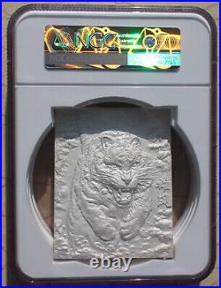 NGC MS70 2022 China 70x90mm Silvered Copper Medal Majestic Tiger Xiong Feng