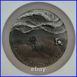 NGC MS70 Antiqued 2012 China 500g Silver Medal Make the Ocean Happy