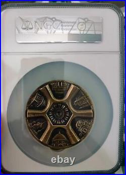 NGC MS70 Antiqued 2020 China 65mm Brass Medal Jerusalem & The Holy Land