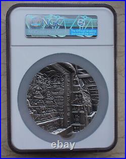 NGC MS70 Antiqued China 512g Silver Medal World Heritage Dazu Rock Carvings