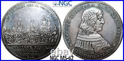 NGC Nurnberg MS-62 1925 Silver Medal City View Germany German State Very Rare