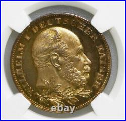 NGC PF63 1897 Germany Prussia Wilhelm I Centennial Silver Medal K10045
