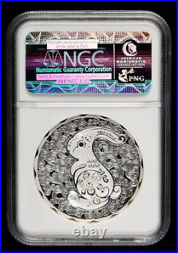 NGC PF69 UC China 2013 2oz Colored Silver Medal Moon Festival Chang E Rabbit
