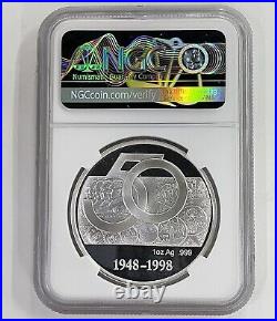 NGC PF69China Official Mint silver medal-People's Bank of China 50th anniversary