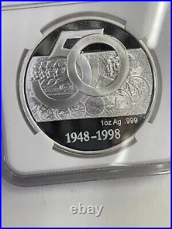 NGC PF69China Official Mint silver medal-People's Bank of China 50th anniversary