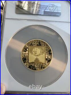 NGC PF70 2019 Shanghai Mint 20g Filament Enamel Silver Panda Medal China COA